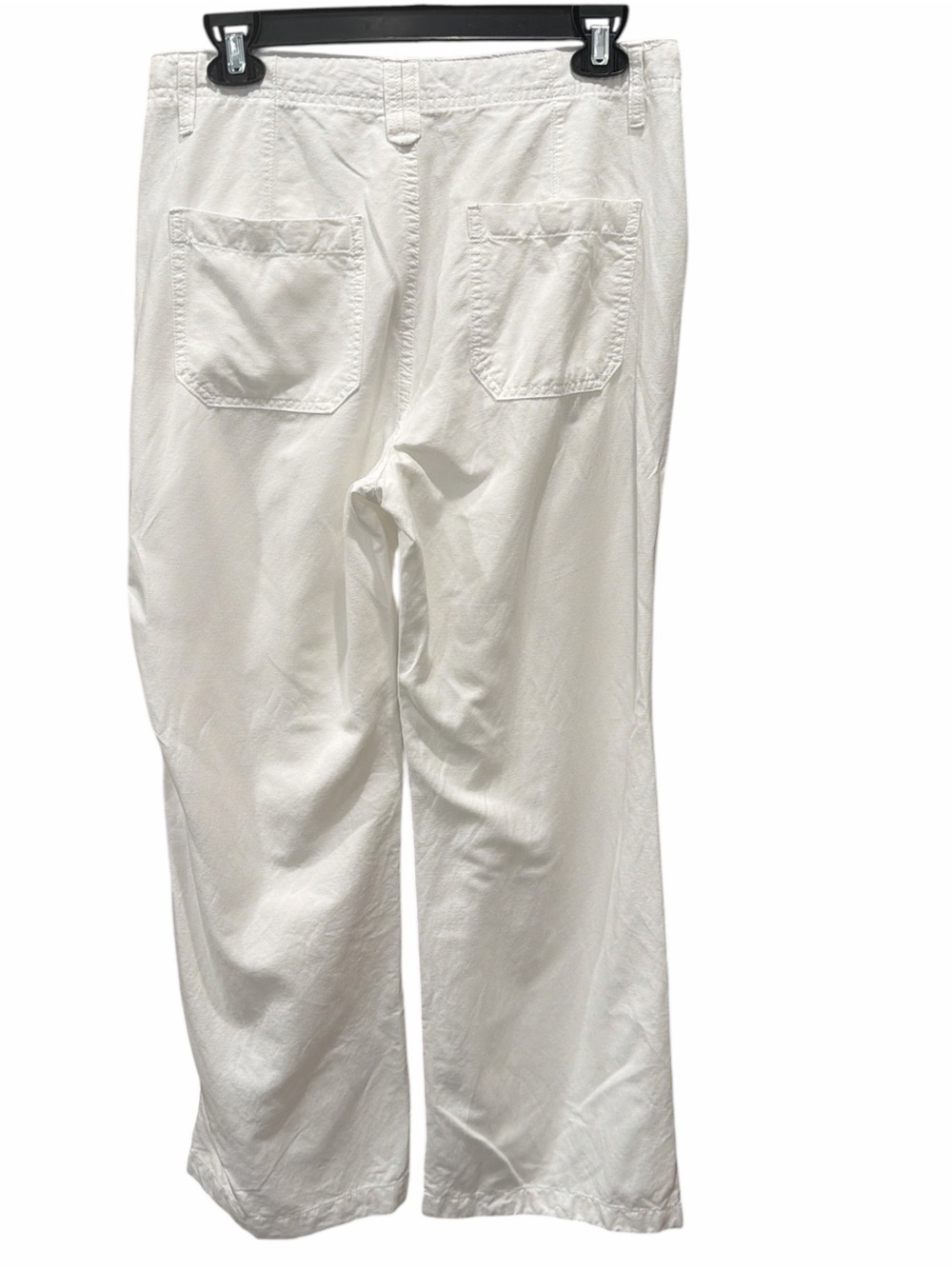 Tommy Hilfiger White Utility Wide Leg Pants Women’s 4 High Rise Patch Pocket - Picture 4 of 8